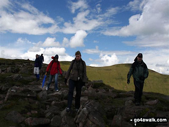 Walk po127 Fan y Big, Cribyn, Pen y Fan and Corn Du from Neuadd Reservoir - Craig Gwaun Taf from Corn Du