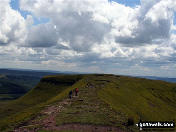 Walk po100 Pen y Fan from Neuadd Reservoir - Looking to Neuadd Reservoir from Craig Gwaun Taf