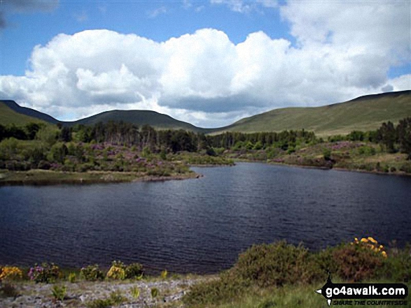 Walk po127 Fan y Big, Cribyn, Pen y Fan and Corn Du from Neuadd Reservoir - Descending Pen y Fan