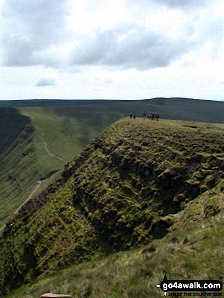 Walk po146 Cribyn and Fan y Big from Pont y Caniedydd - Bwlch Ar y Fan from Cribyn