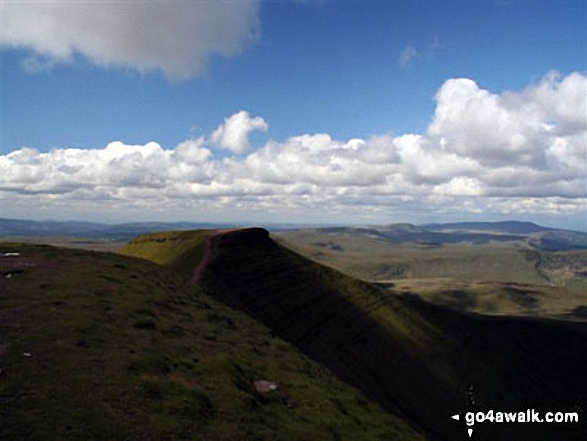 Walk po101 Pen y Fan from Pont ar Daf - View from Pen y Fan