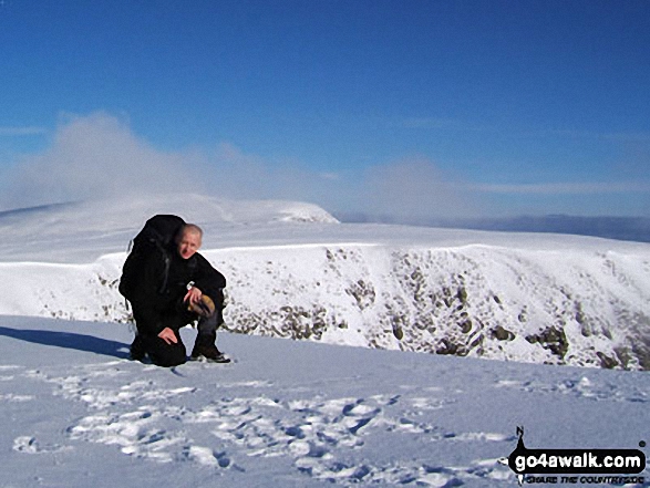 Walk c220 Helvellyn via Striding Edge from Glenridding - On Nethermost Pike