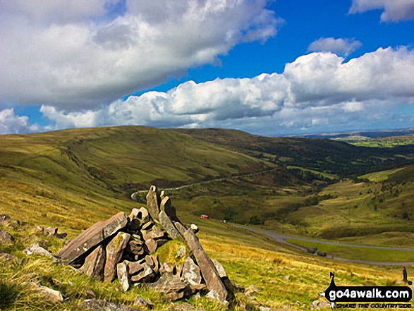 Walk po112 Fan Frynych, Craig Cerrig-gleisiad and Fan Fawr from near Libanus - On the Beacons Way above Glyn Tarell near Craig y Fro on the lower slopes of Fan Fawr