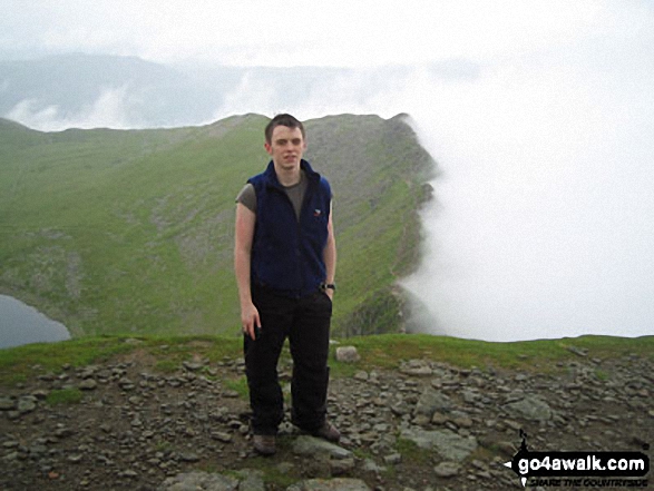 Me on Helvellyn in The Lake District Cumbria England