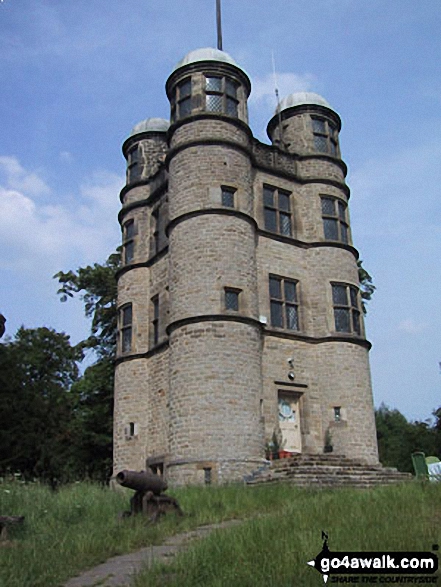 Walk d310 Dobb Edge and Chatsworth Park from Chatsworth House - Elizabethan Hunting Tower, Chatsworth Park