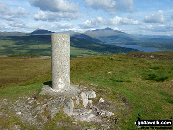 Walk ab116 Beinn Lora from Benderloch - Ben Cruachan from Beinn Lora summit trig point