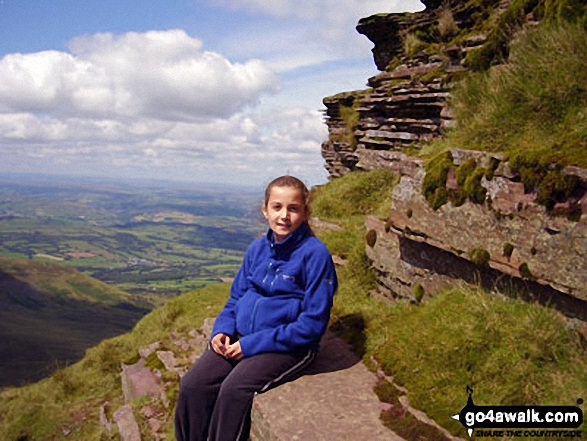 Kacey  on the side of Corn Du 