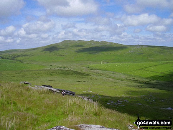 Walk co168 Brown Willy and Bodmin Moor from St Breward - Brown Willy from Garrow Tor