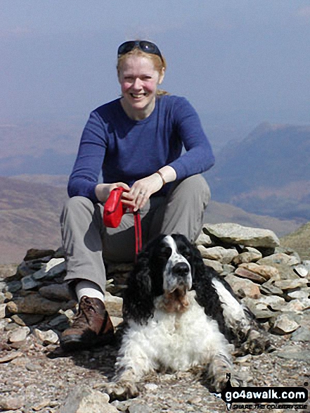 Walk c220 Helvellyn via Striding Edge from Glenridding - Me and my best friend Sam on Nethermost Pike