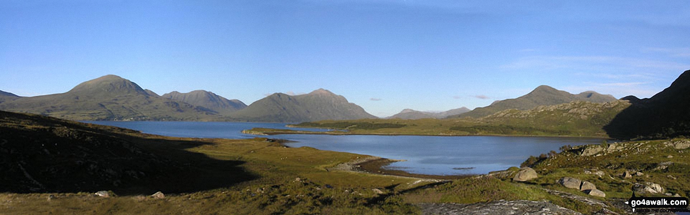 *The Beinn Alligin Group featuring Tom na Gruagaich (Beinn Alligin) and Sgurr Mhor (Beinn Alligin) and The Liathach Group featuring Mullach an Rathain (Liathach), Spidean a' Choire Leith (Liathach) and Stuc a' Choire Dhuibh Bhig (Spidean a'Choire Leith (Liathach)) across Loch Torridon from the lower slopes of Beinn Damh