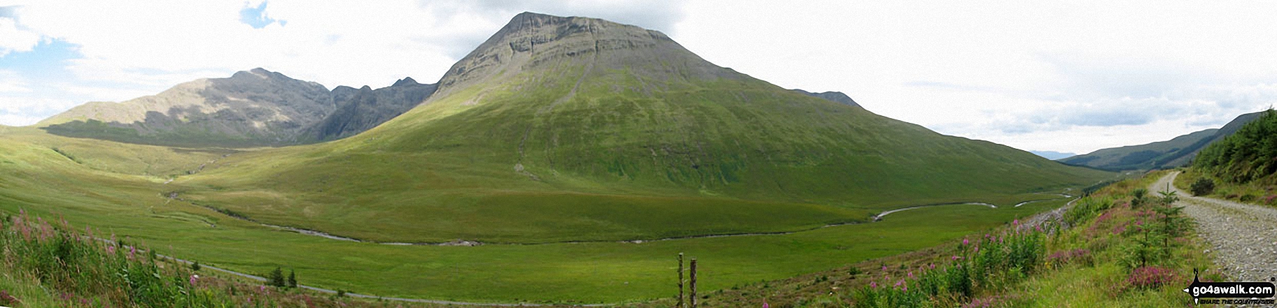 Walk h108 The Fairy Pools, Coire ba Creiche and Bealch a' Mhaim from Glen Brittle, Isle of Skye - *Sgurr Thuilm (Sgurr a' Mhadaidh) with Bruach na Frithe and Am Bastier beyond from Glen Brittle