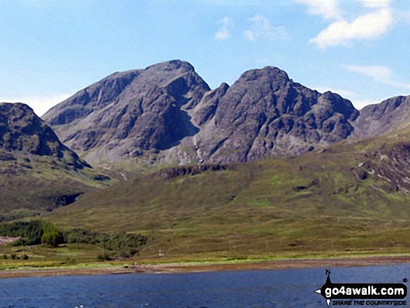 Bla Bheinn (Blaven) (South West Top) and Bla Bheinn (Blaven) from Loch Slapin near Torrin 