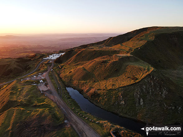 Walk sh115 Titterstone Clee Hill from Dhustone - Titterstone Clee Hill at sunset