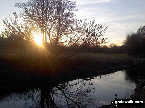 Sunset along The River Otter near Honiton 