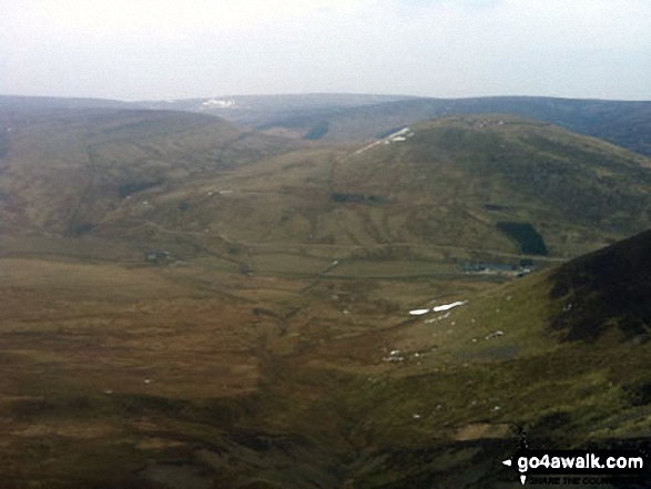 Walk c136 Mabbin Crag from Huck's Bridge - The view from Whinfell Beacon