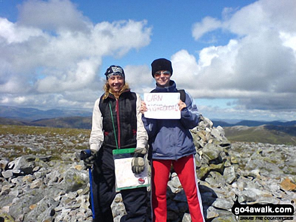 Me And My Friend Claire on Carn A'gheoidh in The Cairnwell Hills Perth and Kinross Scotland