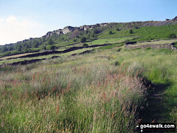 Walk d143 Curbar Edge, Froggatt Edge and Big Moor from Curbar Gap - Baslow Edge from below