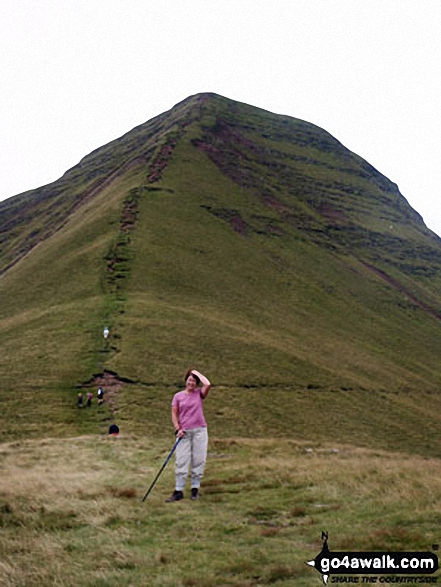 Walk po146 Cribyn and Fan y Big from Pont y Caniedydd - The final ascent to Cribyn from the Bryn Teg ridge