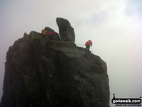 Me abseiling down the In Pinn - Sgurr Dearg (Inaccessible Pinnacle) in the Cuillin Hills, The Isle of Skye