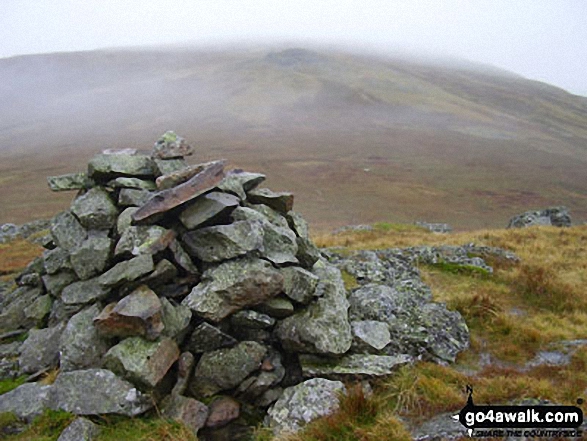 Walk c278 High Tove, Ullscarf and Great Crag from Watendlath - Low Saddle (Coldbarrow Fell) summit cairn