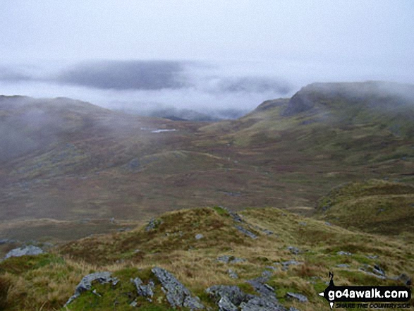 Dock Tarn and Green Combe from Low Saddle (Coldbarrow Fell)