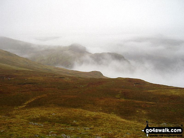 Walk c243 High Raise and Ullscarf from Rosthwaite - Eagle Crag and Sergeant's Crag from Low Saddle (Coldbarrow Fell)