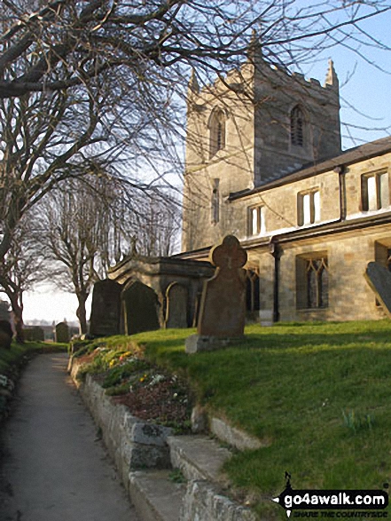 Walk ey112 Flamborough Head and North Landing from South Landing - Flamborough Church