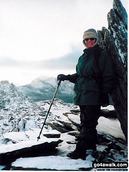 Walk gw102 The Welsh 3000's (Glyderau) from Llanberis - Me on Glyder Fawr