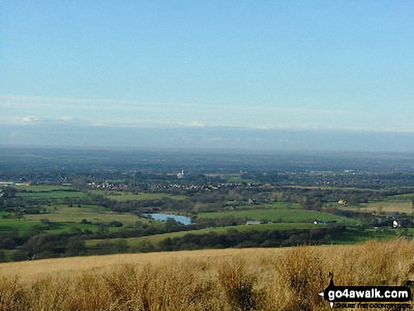 Looking towards Chorley from the lower slopes of Great Hill