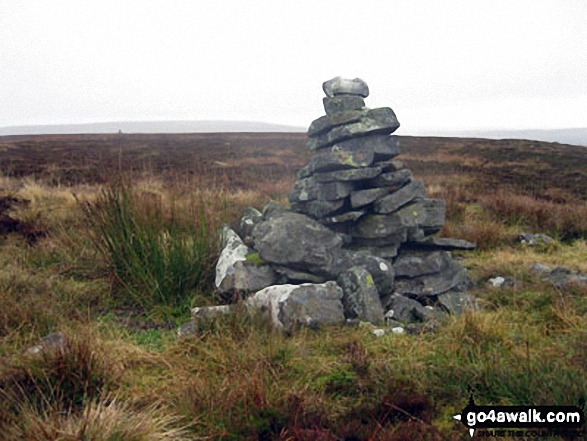 Walk c477 Ashgill Falls and Bellbeaver Rigg from Garrigill - The summit cairn on Bellbeaver Rigg (Tynehead Fell)