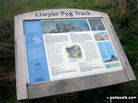 Walk gw136 The Snowdon (Yr Wyddfa) Horseshoe from Pen y Pass - The Pyg Track Information Board