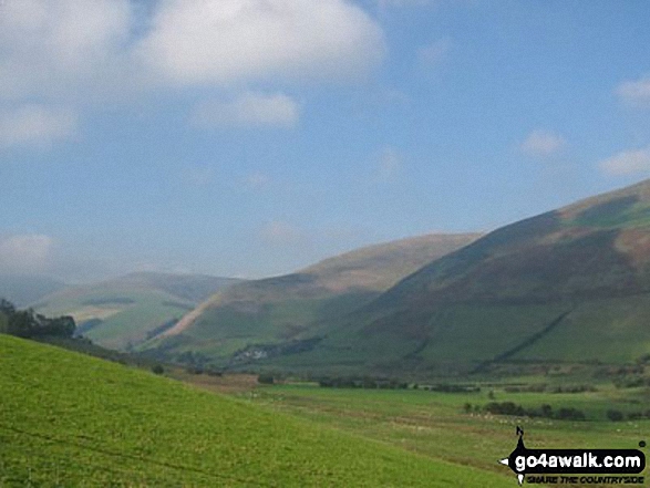 Walk po117 Cadair Berwyn and Post Gwyn from Pistyll Rhaeadr - The Berwyns from Pistyll Rhaeadr