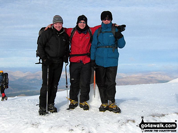 Walk h154 Ben Nevis and Carn Mor Dearg from The Nevis Range Mountain Gondola - On Ben Nevis