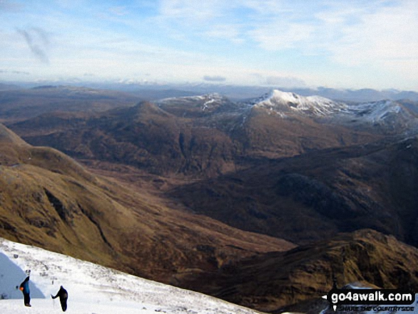 Walk h154 Ben Nevis and Carn Mor Dearg from The Nevis Range Mountain Gondola - Glen Nevis from Ben Nevis