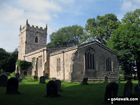 Walk s187 Blore and Coldwall Bridge from Ilam - Blore Church