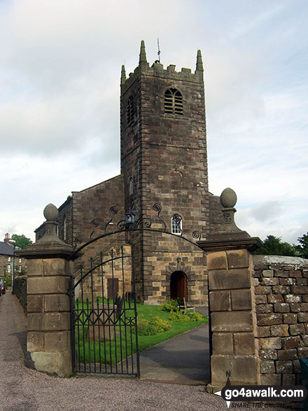 Walk s150 Crowdecote (Crowdicote) and The Upper Dove Valley from Longnor - St Bartholomew's Church, Longnor