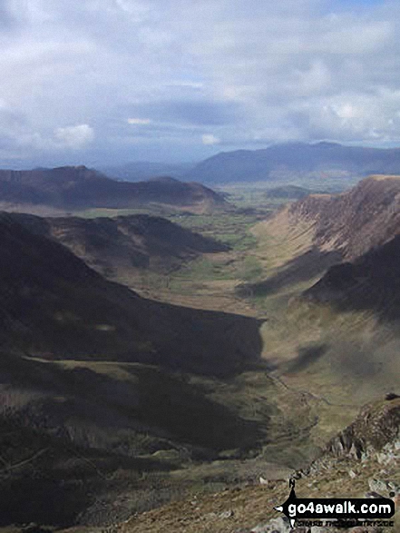 Walk c313 The Newlands Fells from Hawes End - The Newlands Valley from Dale Head (Newlands)