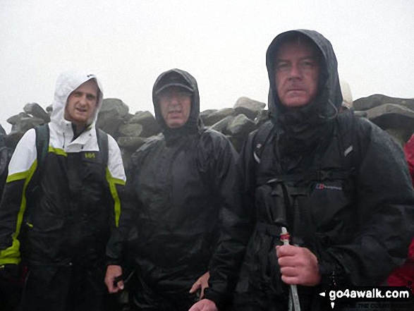 Walk c370 Scafell Pike from Seathwaite - On a very wet Scafell Pike last summer (ha ha ha)