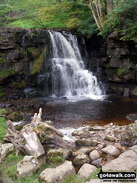 Walk ny248 Kisdon and Keld from Muker - East Gill Waterfall, Keld