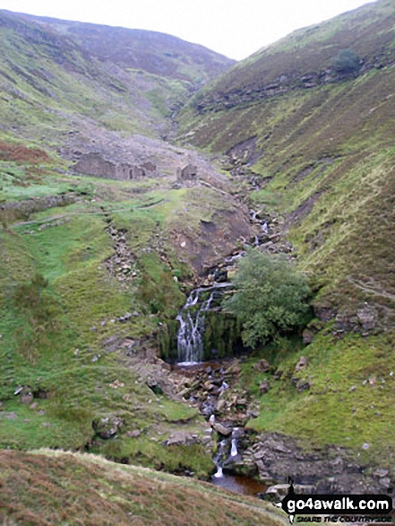 Walk ny103 Rogan's Seat and Water Crag (Arkengarthdale) from Keld - Swinner Gill Lead Mines and Gorge