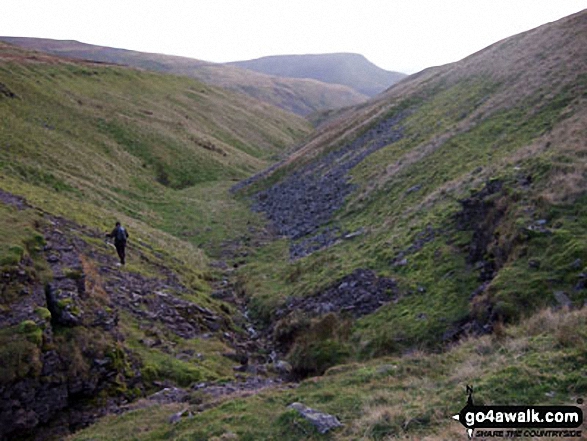 Walk c407 Little Fell (Burton Fell), Mickle Fell and Murton Fell from Hilton - Descending Scordale