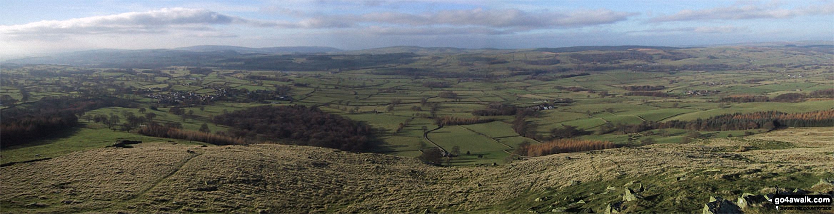 The River Lune Valley from Castle Knott summit cairn