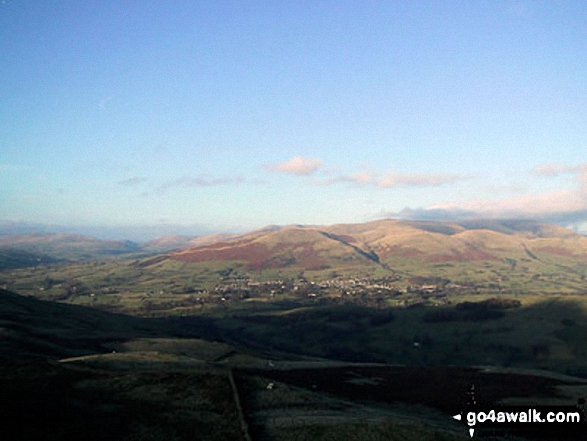 Walk c339 Calf Top from Barbon - Sedbergh from Calf Top