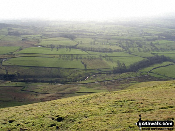 Walk c445 Dufton Pike, Backstone Edge and High Cup Nick from Dufton - The Eden Valley from Dufton Pike