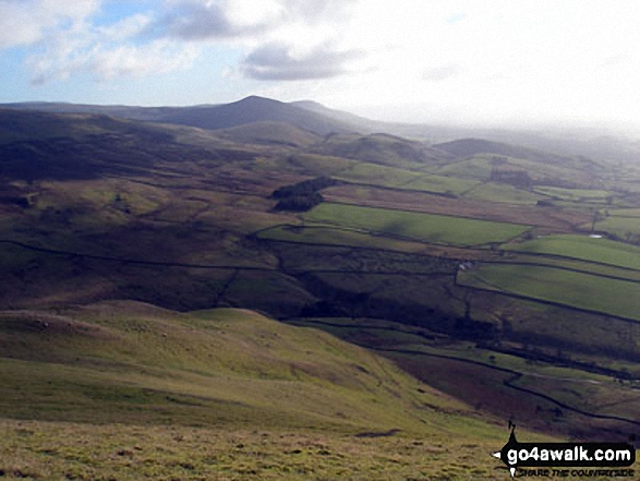 Walk c445 Dufton Pike, Backstone Edge and High Cup Nick from Dufton - Murton Pike from Dufton Pike