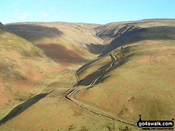 Brownber Hill (left), Threlkeld Side and Bluethwaite Hill (right) from the lower slopes of Dufton Pike