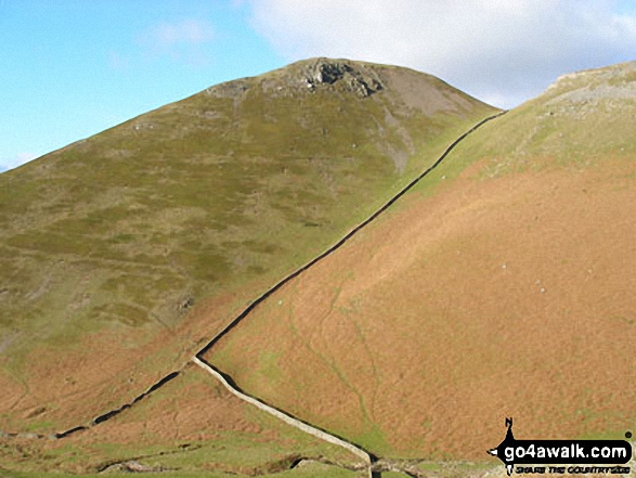 Walk c445 Dufton Pike, Backstone Edge and High Cup Nick from Dufton - Brownber Hill from Great Rundale Beck and Threlkeld Side