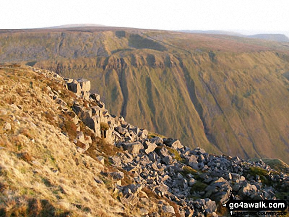 Walk c438 Murton Fell and High Cup Nick from Dufton - High Cup with Murton Fell beyond from Backstone Edge (Dufton Fell)