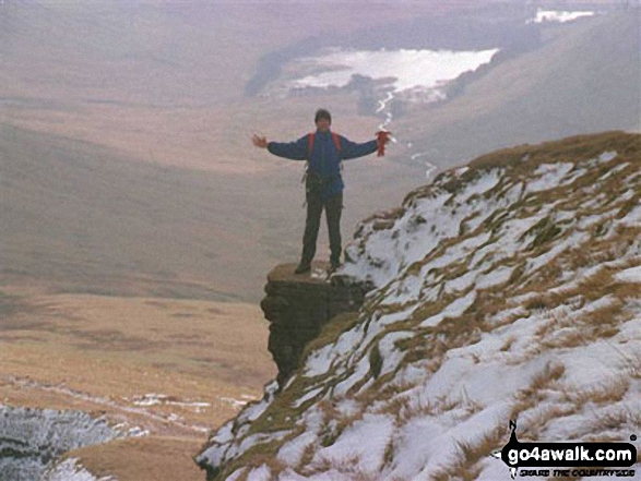 Walk po127 Fan y Big, Cribyn, Pen y Fan and Corn Du from Neuadd Reservoir - Me on Pen y Fan