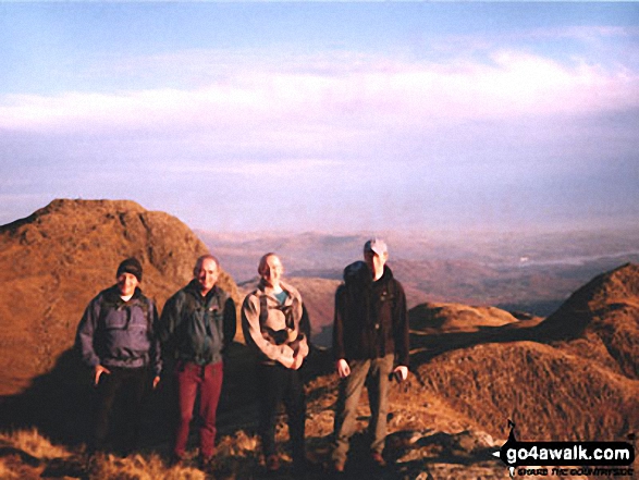 Me, Dinni, Ian And Matt on Pike Of Stickle in The Lake District Cumbria England